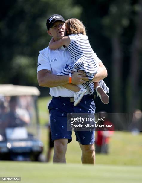 Mike Tindall and Mia Tindall during the 2018 'Celebrity Cup' at Celtic Manor Resort on June 30, 2018 in Newport, Wales.