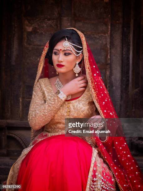 nepalese model in patan durbar square, nepal - piazza durbar kathmandu stock pictures, royalty-free photos & images