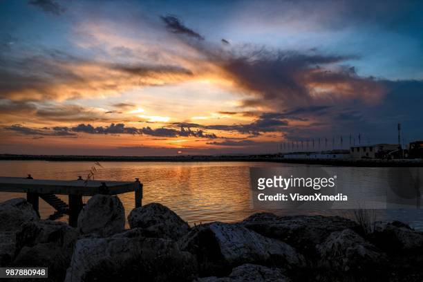 vilamoura sunset 2 - vilamoura stock pictures, royalty-free photos & images