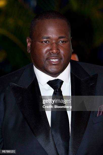 Actor Quinton Aaron from the movie "The Blind Side" arrives for the White House Correspondents' Association dinner in Washington, D.C., U.S., on...