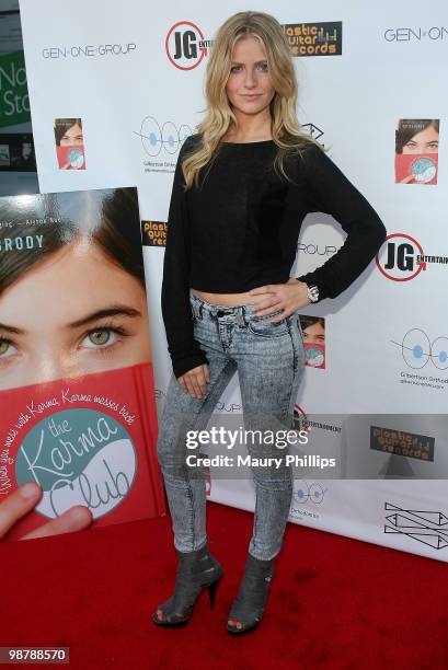 Actress Chelsea Gabrielle arrives at ''The Karma Club'' Book Launch and Fundraising Event on May 1, 2010 in Santa Clarita, California.