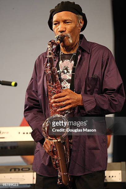 Charles Neville performs at the 2010 New Orleans Jazz & Heritage Festival Presented By Shell, at the Fair Grounds Race Course on April 30, 2010 in...
