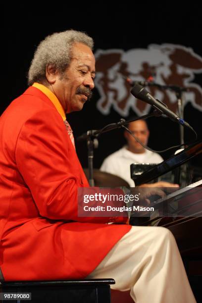 Allen Toussaint performs at the 2010 New Orleans Jazz & Heritage Festival Presented By Shell, at the Fair Grounds Race Course on May 1, 2010 in New...