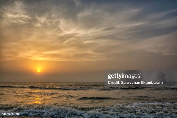 marina beach sunrise - marina beach stock pictures, royalty-free photos & images