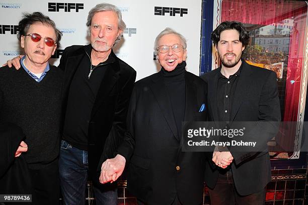 Terry Zwigoff, Philip Kaufman,Roger Ebert and Jason Reitman arrive for the "Mel Novikoff Award: An Evening with Roger Ebert" presented by the 53rd...