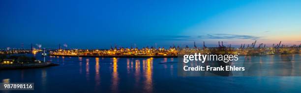 skyline hamburg harbor - ehlers stock pictures, royalty-free photos & images