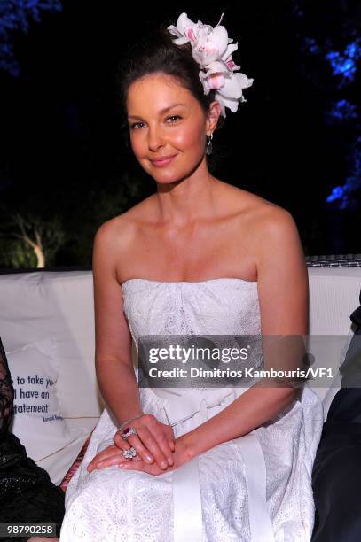 Actress Ashley Judd attends the Bloomberg/Vanity Fair party following the 2010 White House Correspondents' Association Dinner at the residence of the...