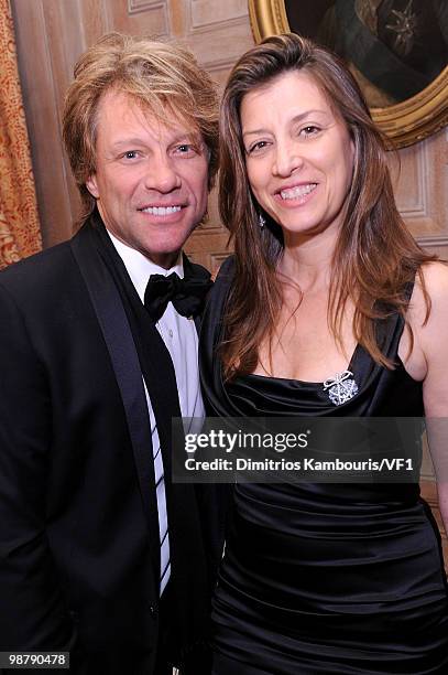 Jon Bon Jovi and Dorothea Hurley attend the Bloomberg/Vanity Fair party following the 2010 White House Correspondents' Association Dinner at the...
