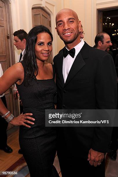 Washington DC Mayor Adrian M. Fenty and Michelle Fenty attend the Bloomberg/Vanity Fair party following the 2010 White House Correspondents'...