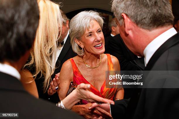 Kathleen Sebelius, U.S. Health and human services secretary, attends the Bloomberg Vanity Fair White House Correspondents' Association dinner...