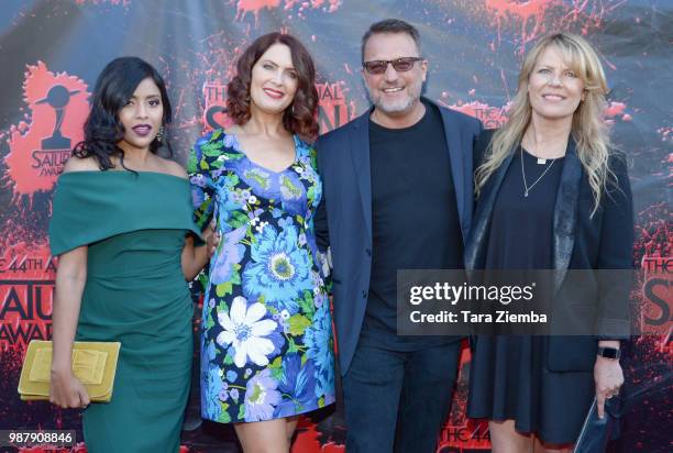 Tiya Sircar, Vanessa Marshall, Steven Blum and Maria Eckstein attend the Academy Of Science Fiction, Fantasy & Horror Films' 44th Annual Saturn...