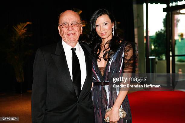 Rupert Murdoch and his wife Wendi Deng arrive at the White House Correspondents' Association dinner on May 1, 2010 in Washington, DC. The annual...