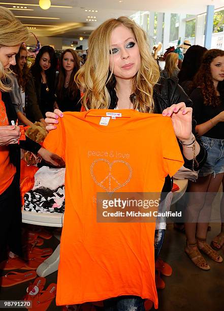 Singer Avril Lavigne attends the Race To Erase MS fundraiser held at Kitson on Melrose to kick off May as multiple sclerosis awareness month on May...