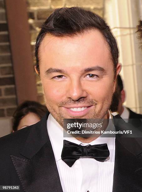 Seth MacFarlene attends the Bloomberg/Vanity Fair party following the 2010 White House Correspondents' Association Dinner at the residence of the...