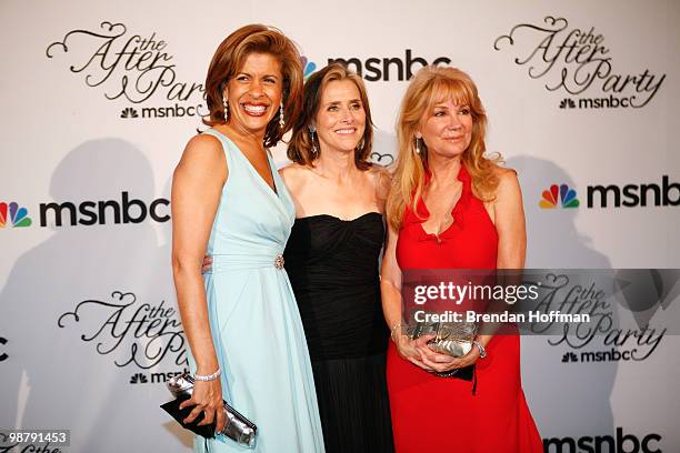 Hoda Kotb, Meredith Vieira, and Kathie Lee Gifford arrive at the MSNBC Afterparty following the White House Correspondents' Association dinner on May...