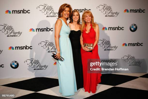 Hoda Kotb, Meredith Vieira, and Kathie Lee Gifford arrive at the MSNBC Afterparty following the White House Correspondents' Association dinner on May...