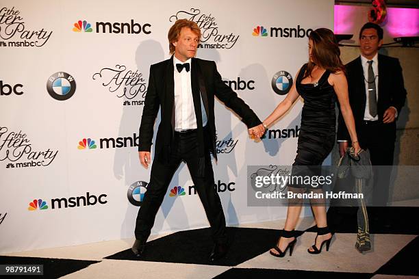 Jon Bon Jovi and his wife Dorothea Hurley arrive at the MSNBC Afterparty following the White House Correspondents' Association dinner on May 1, 2010...