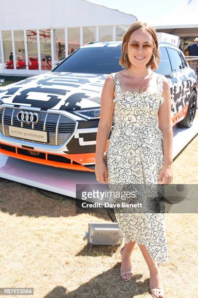 Tanya Burr attends the Audi Polo Challenge at Coworth Park Polo Club on June 30, 2018 in Ascot, England.