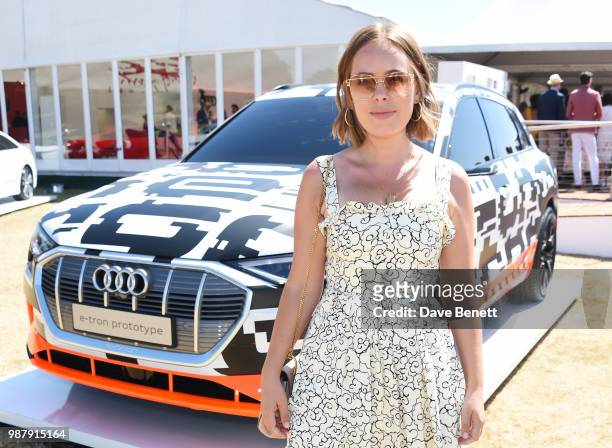 Tanya Burr attends the Audi Polo Challenge at Coworth Park Polo Club on June 30, 2018 in Ascot, England.
