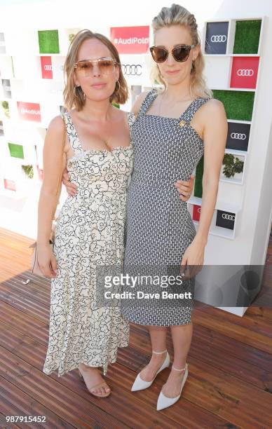 Tanya Burr and Vanessa Kirby attend the Audi Polo Challenge at Coworth Park Polo Club on June 30, 2018 in Ascot, England.