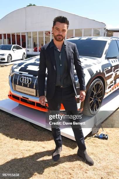 Dominic Cooper attends the Audi Polo Challenge at Coworth Park Polo Club on June 30, 2018 in Ascot, England.