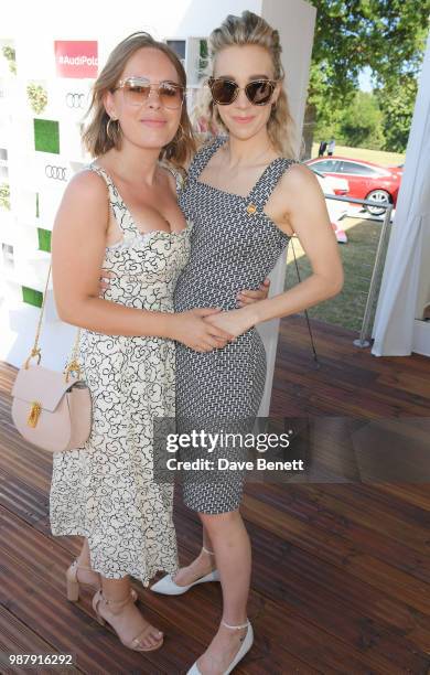 Tanya Burr and Vanessa Kirby attend the Audi Polo Challenge at Coworth Park Polo Club on June 30, 2018 in Ascot, England.