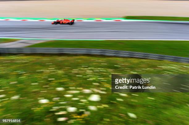Sebastian Vettel of Germany driving the Scuderia Ferrari SF71H on track during qualifying for the Formula One Grand Prix of Austria at Red Bull Ring...