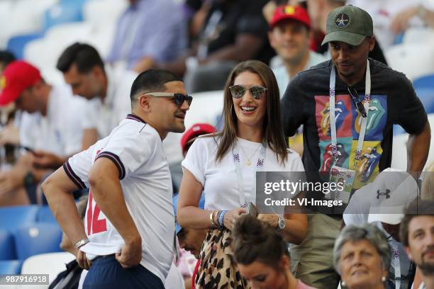 Charlotte Trippier, wife of England's Kieran Trippier during the 2018 FIFA World Cup Russia group G match between England and Belgium at the...