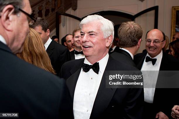 Senator Christopher "Chris" Dodd, a Democrat from Connecticut and Senate Banking Committee Chairman, attends the Bloomberg Vanity Fair White House...
