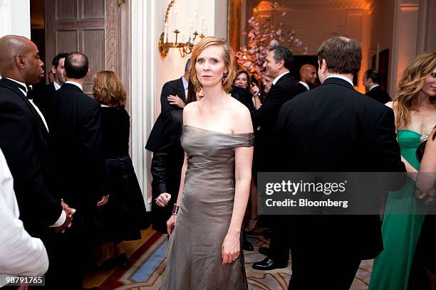 Actress Cynthia Nixon of "Sex and the City" attends the Bloomberg Vanity Fair White House Correspondents' Association dinner afterparty in...