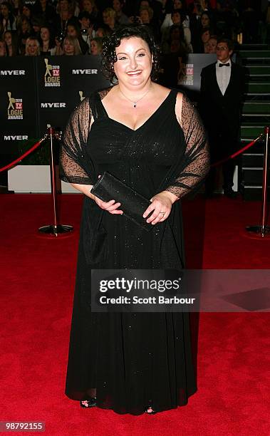 Masterchef winner Julie Goodwin arrives at the 52nd TV Week Logie Awards at Crown Casino on May 2, 2010 in Melbourne, Australia.