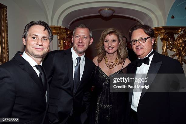 Jason Binn, CEO and Founder of Niche Media, Eric Hadley, Arianna Huffington and Eric Hippeau attend Jason Binn's Niche Media's WHCAD after party with...