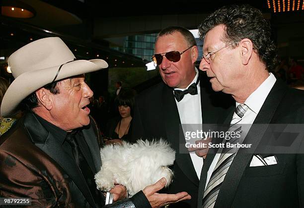 Personalities Ian Molly Meldrum, Wilbur Wilde and Red Symons arrive at the 52nd TV Week Logie Awards at Crown Casino on May 2, 2010 in Melbourne,...