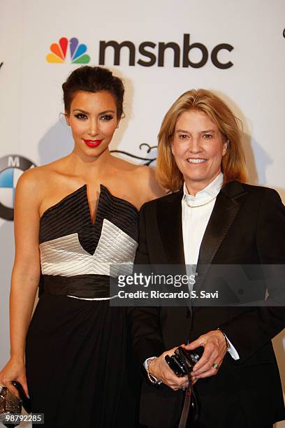 Kim Kardashian and Greta Van Susteren attend the 2010 MSNBC White House Correspondents Dinner After Party at the Andrew W. Mellon Auditorium on May...