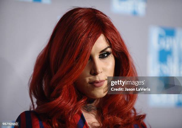 Kat Von D attends the L.A. Gay & Lesbian Center's "An Evening With Women" at The Beverly Hilton Hotel on May 1, 2010 in Beverly Hills, California.