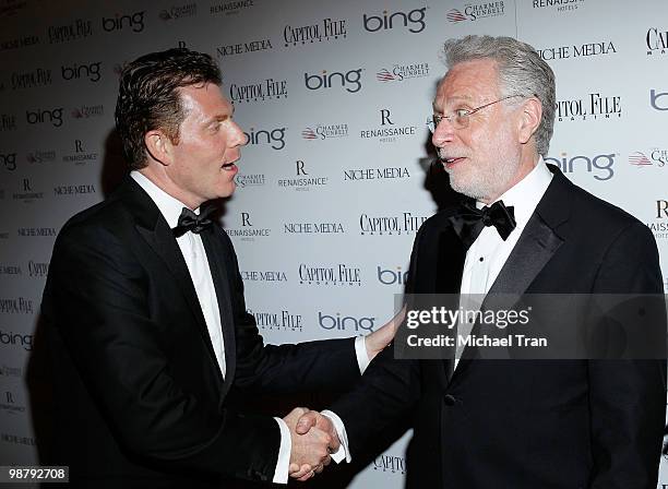 Bobby Flay and Wolf Blitzer arrive to Jason Binn's Niche Media's WHCAD after party with Bing at the Renaissance Washington D.C. Hotel on May 2, 2010...