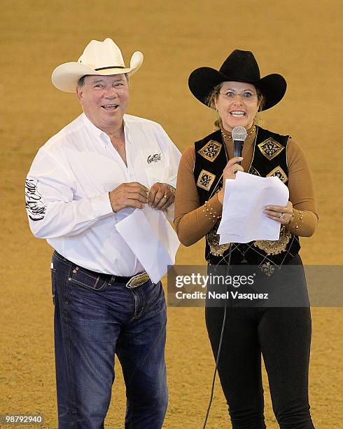 William Shatner and Elizabeth Shatner attend the 20th annual William Shatner's Priceline.com Hollywood charity horse show at The Los Angeles...