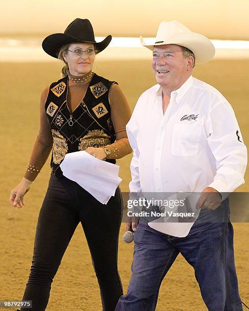 William Shatner and Elizabeth Shatner attend the 20th annual William Shatner's Priceline.com Hollywood charity horse show at The Los Angeles...