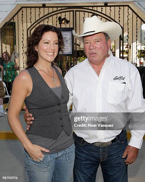 William Shatner and Sarah McLachlan attend the 20th annual William Shatner's Priceline.com Hollywood charity horse show at The Los Angeles Equestrian...