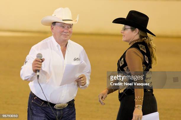 William Shatner and Elizabeth Shatner attend the 20th annual William Shatner's Priceline.com Hollywood charity horse show at The Los Angeles...
