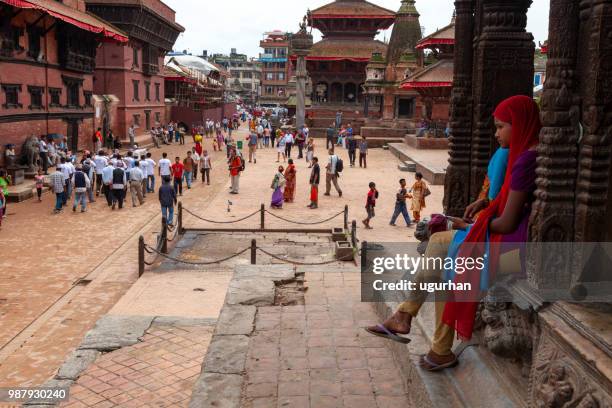 durbar man in kathmandu, nepal. - piazza durbar kathmandu stock-fotos und bilder