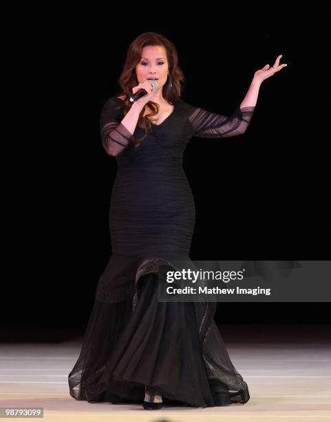 Actress Lea Salonga performs at the 5th Annual "A Fine Romance" at 20th Century Fox on May 1, 2010 in Los Angeles, California.