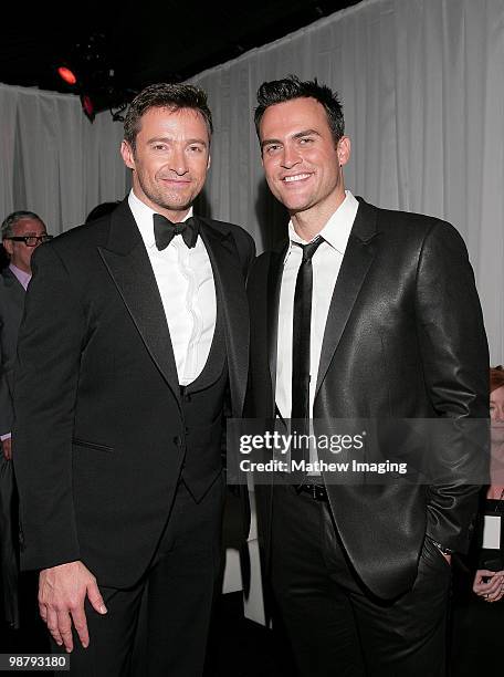 Actors Hugh Jackman and Cheyenne Jackson attend the 5th Annual "A Fine Romance" at 20th Century Fox on May 1, 2010 in Los Angeles, California.