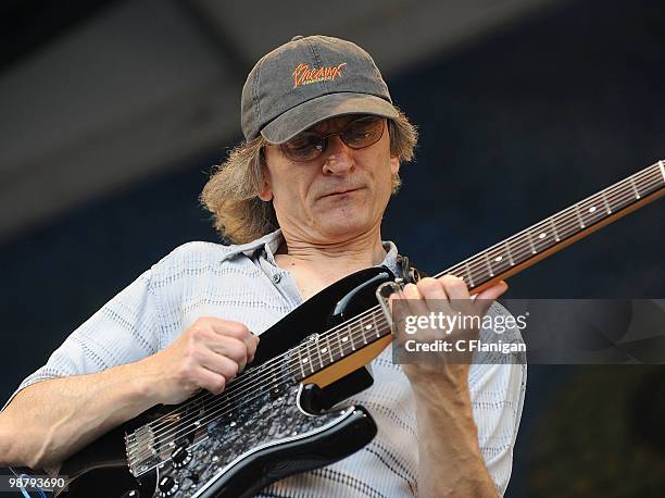 Guitarist Sonny Landreth performs during the 41st Annual New Orleans Jazz & Heritage Festival Presented by Shell at the Fair Grounds Race Course on...