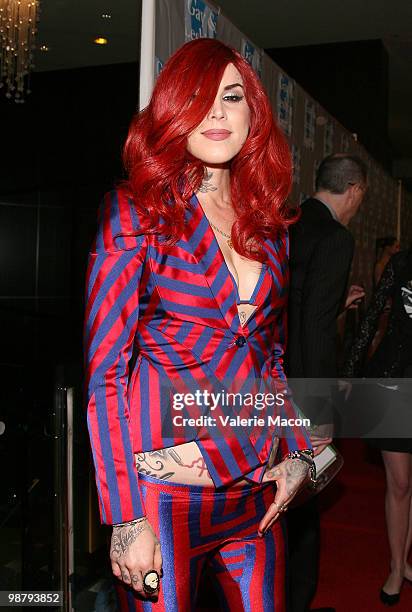 Kat Von D attends the L.A. Gay & Lesbian Center's "An Evening With Women" on May 1, 2010 in Beverly Hills, California.