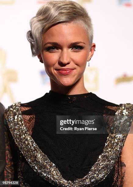 Personality Ruby Rose poses in the 52nd TV Week Logie Awards room at Crown Casino on May 2, 2010 in Melbourne, Australia.