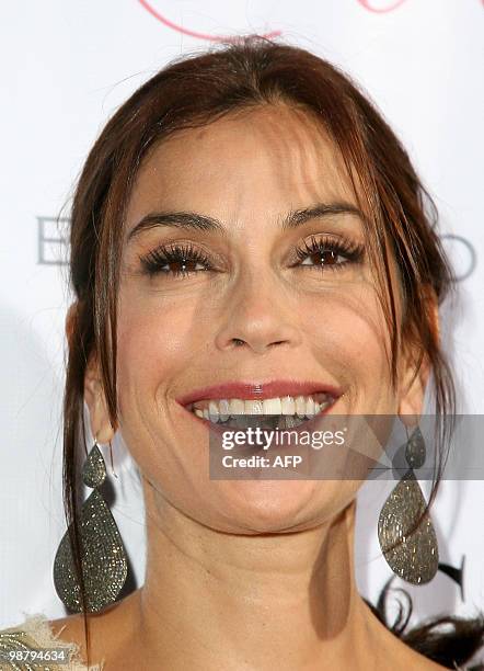 Actress Teri Hatcher arrives at the Eva Longoria Parker fragrance launch party for "Eva" held at Beso, in Hollywood, California on April 27, 2010....