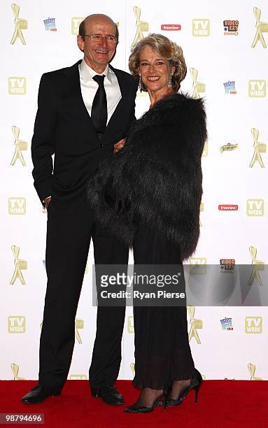 Personality Garry McDonald and his wife Diane Craig arrive at the 52nd TV Week Logie Awards at Crown Casino on May 2, 2010 in Melbourne, Australia.