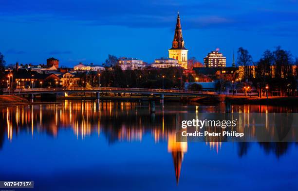 karlstad skyline, sweden - karlstad stockfoto's en -beelden