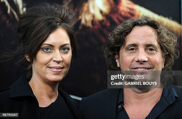 Director Samuel Bayer arrives with a guest at the World premiere of "A Nightmare on Elm Street" in Hollywood, California, on April 27, 2010. AFP...